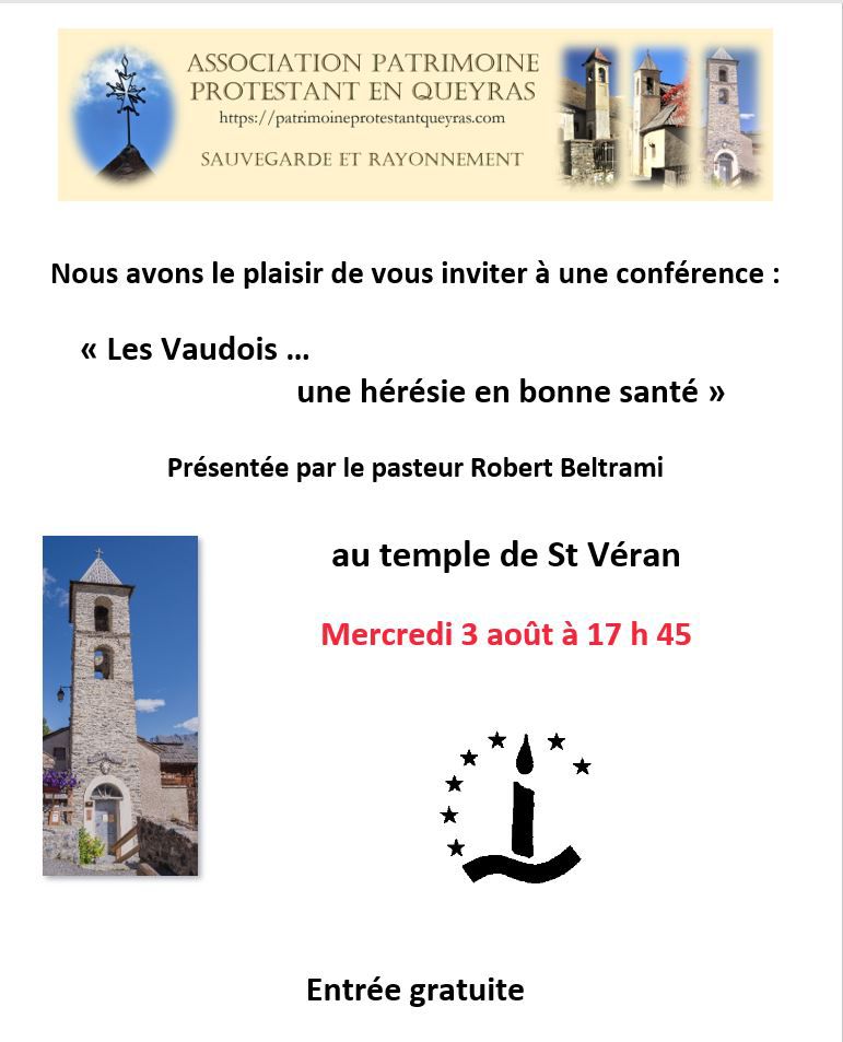 Affiche conférence vaudois